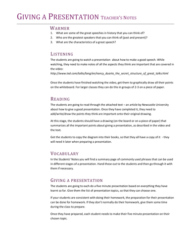 Business english presentations picture