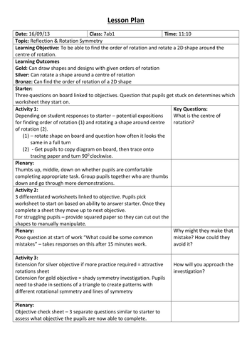 Rotational Symmetry by mattsteel87 - Teaching Resources - TES