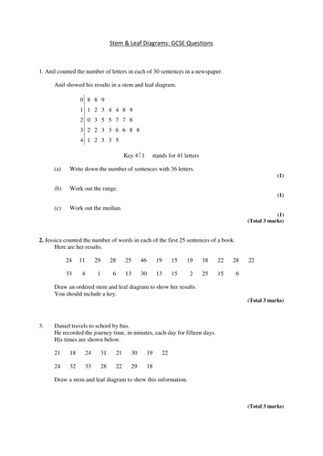 Stem and leaf gcse qs.doc