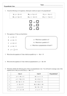 Perpendicular Lines Worksheet by mrsmorgan1 - Teaching Resources - Tes