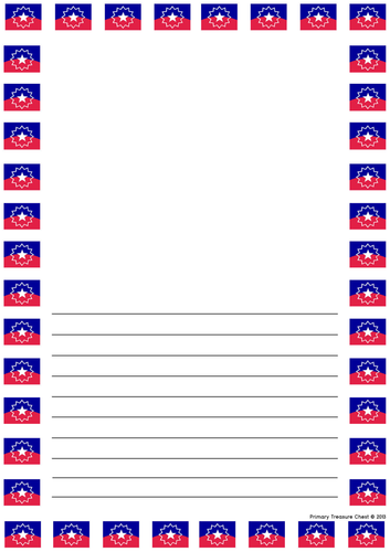 juneteenth flag themed border narrow lined teaching