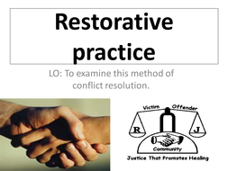 Restorative practice/ Justice | Teaching Resources