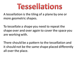 tessellations worksheet teaching resources