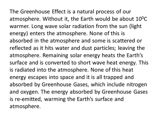 how to write an essay about green house effect