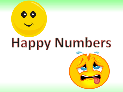 Happy numbers teaching resources