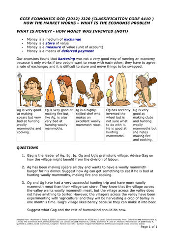 ocr-gcse-economics-week-4-5-economic-problem-teaching-resources