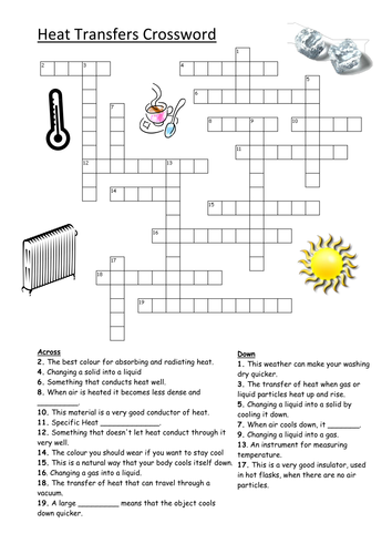 Heat And Temperature Crossword Puzzle