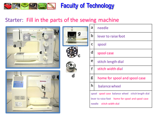 essay question about sewing machine