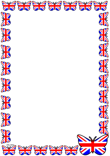 UK Flag Themed Lined paper and Pageborders | Teaching Resources