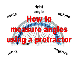 Using A Protractor To Measure Angles Teaching Resources