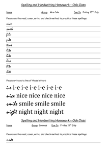 Words to practice handwriting image