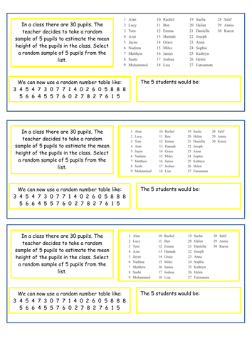 Sampling Techniques - GCSE Statistics | Teaching Resources