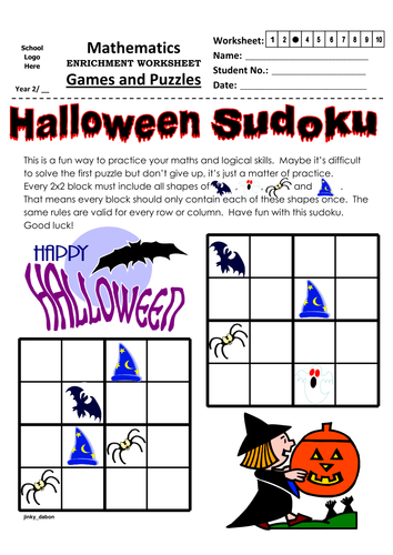 Halloween Themed Sudoku (4x4)