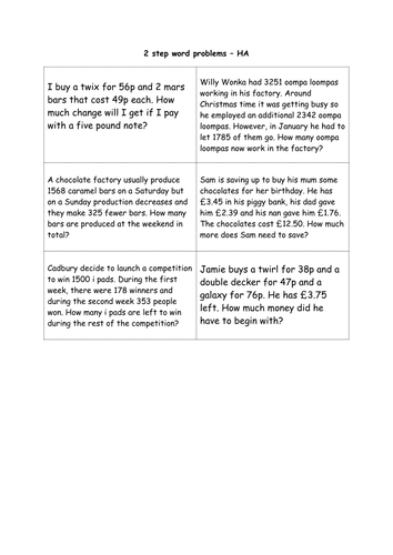 addition and subtraction word problems year 45 teaching