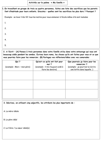 GCSE family and relationships revision pack