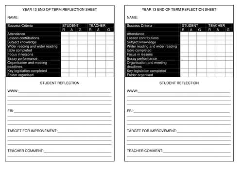 end-of-term-reflection-sheet-teaching-resources