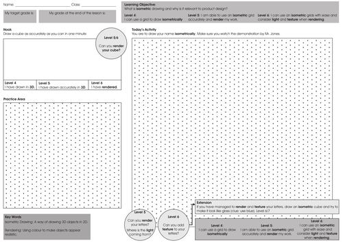 Isometric Drawing Activity by Philipajones - Teaching Resources - TES