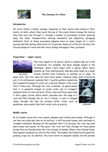 stages of a river plan text and worksheet by