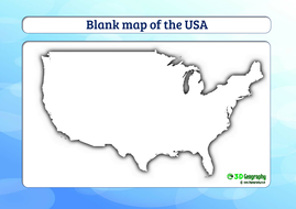 Blank map of the USA | Teaching Resources