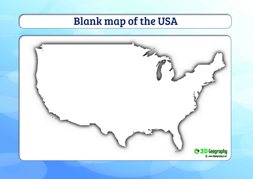 blank map of the usa teaching resources