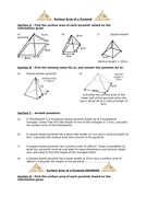 Surface Area of Pyramids and Cones by Owen134866 | Teaching Resources