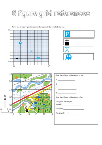 4-and-6-figure-grid-references-teaching-resources