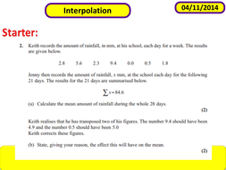 Linear Interpolation Lesson | Teaching Resources