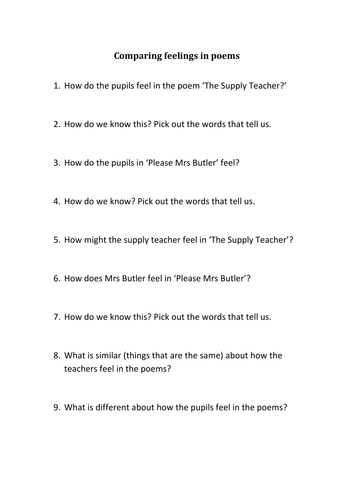 Poetry for Year 8 SEN level 1-3- SOW and resources | Teaching Resources