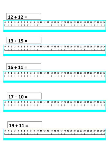 adding two digit numbers using timeline worksheet by
