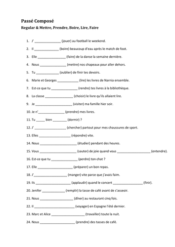 passe-compose-worksheets-teaching-resources