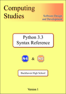 Python 3.3 Syntax Reference | Teaching Resources
