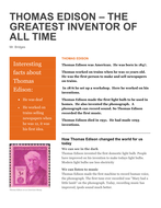 Thomas Edison | Teaching Resources