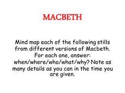 Macbeth Mind map | Teaching Resources