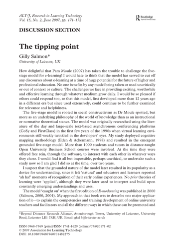 The tipping point | Teaching Resources