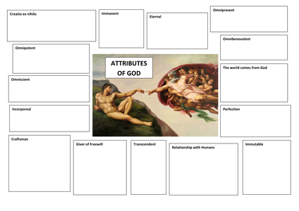 Attributes of God worksheet Resources TES