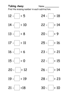 Subtraction Worksheets by ehazelden - Teaching Resources - Tes