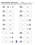 Subtraction Worksheets by ehazelden - Teaching Resources - Tes