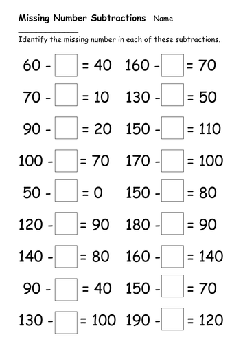 Subtraction Worksheets | Teaching Resources