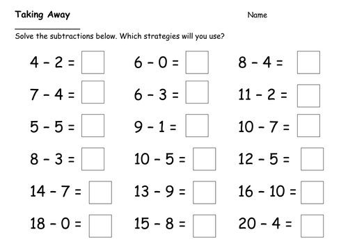 Subtraction Worksheets By Ehazelden Teaching Resources TES