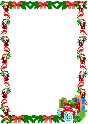 Christmas Themed Lined paper and pageborders | Teaching Resources