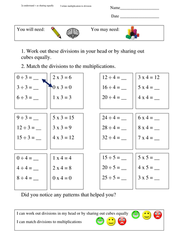  Relating division To multiplication Teaching Resources