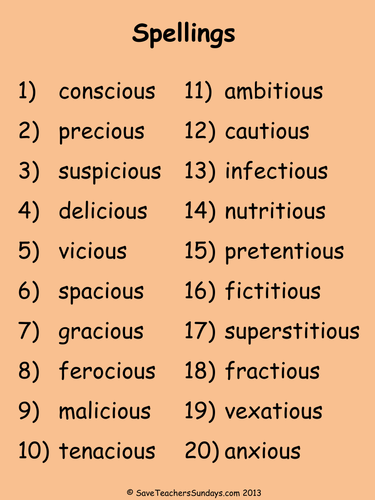 year 6 spellings words lists new 2014 curriculum by