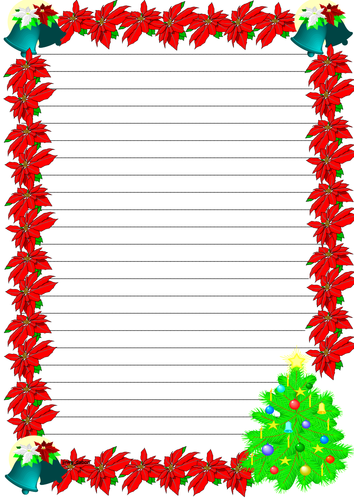 Christmas Themed Lined Paper and Pageborders (1) | Teaching Resources