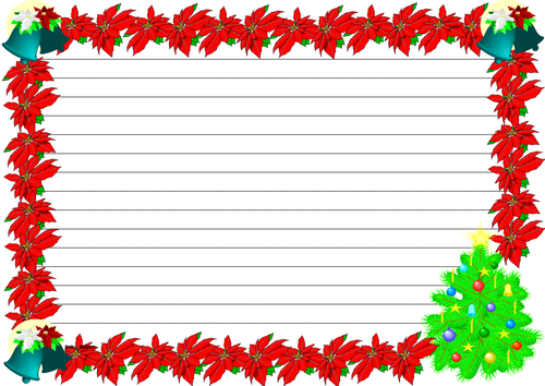 Christmas Themed Lined Paper and Pageborders (1) | Teaching Resources