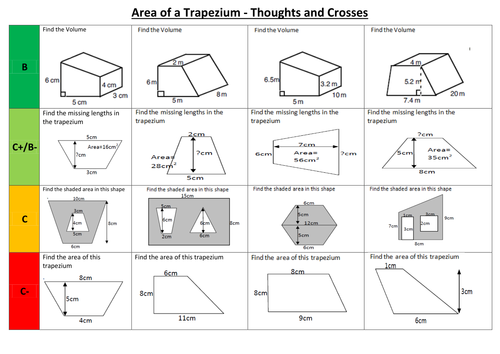 Area _ Volume of trapezium Thoughts and Crosses