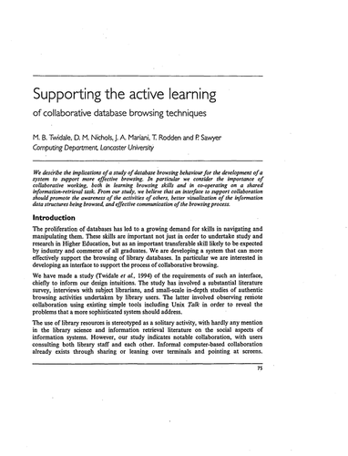 Supporting the active learning - collaborative | Teaching Resources