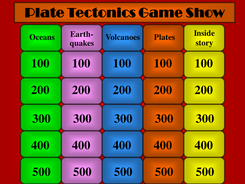 Plate tectonic games