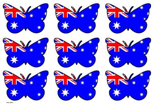 Butterfly Themed Australian Flag