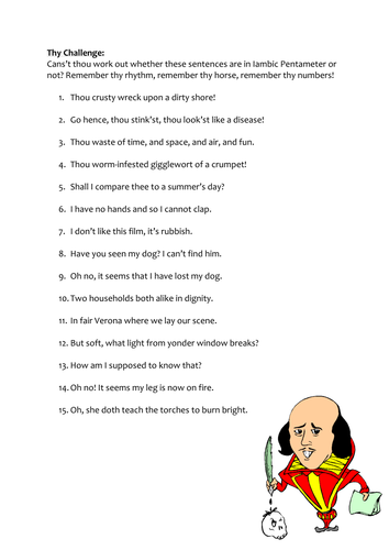 Iambic Pentameter | Teaching Resources