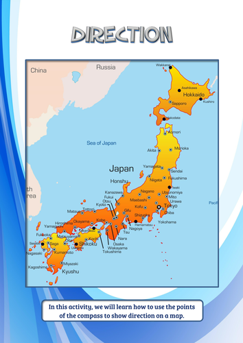 Using direction with Japanese cities | Teaching Resources